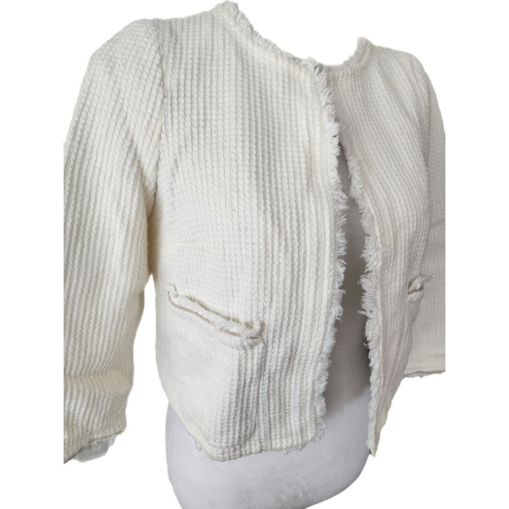 Zara Basic Small Crooped Jacket - 100% Cotton - W… - image 2